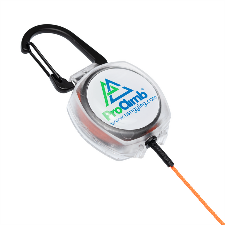 ProClimb Whistle Safe Lanyard - 24" Retractable Fox40 Emergency Whistle with Carabiner