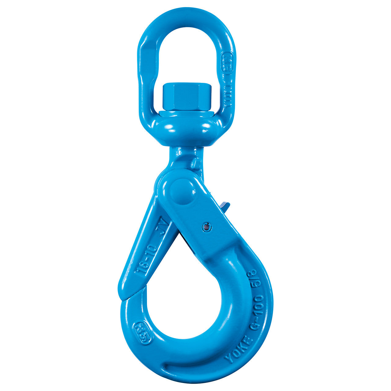 2.5 Ton Grade 100 Swivel Self-Locking Hook - YOKE Safety Hook - 1/4" - 5/16"