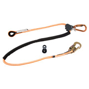 Alu. Single Swing Pulley + 1/2" Dia. Arborist Positioning Lanyard w/ Steel Snap Hook (8 ft.)