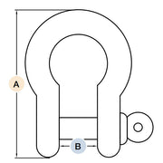 316 Stainless Steel Bow Shackles (K-14)