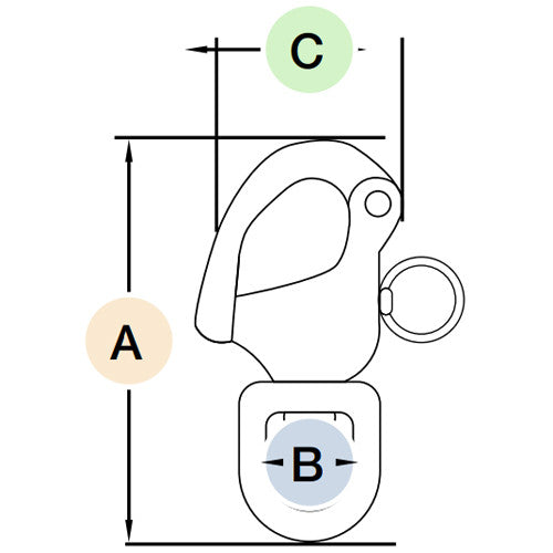 Diagram of a lock mechanism with labeled parts on a white background