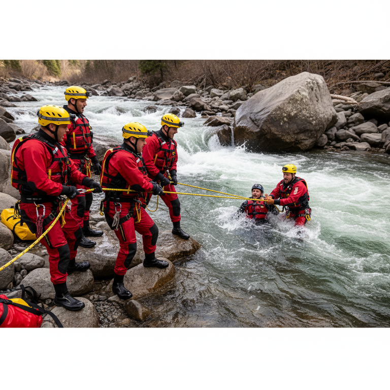 Water Rescue Rope - 3/8" x 100ft, 120ft, or 200ft - 3,000 lbs - Swift Water & Coastal Rescue