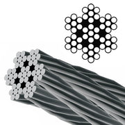 SwageRight 7x7 Galvanized Steel Wire Rope (Aircraft Cable) - Premium Quality