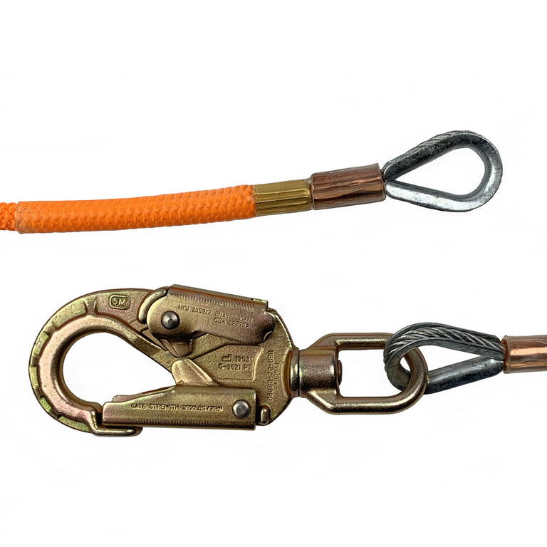 ProClimb All-in-One Flipline Kit 1/2" Steel Core Lanyard w/ Swivel Eye
