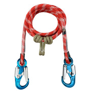 Pelican Rope The Red-3 1/2" 2-in-1 Positioning Lanyard with Aluminum Snaphooks