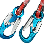 Pelican Rope The Red-3 1/2" 2-in-1 Positioning Lanyard with Aluminum Snaphooks