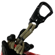 Pelican Rope The Red-3 1/2" 2-in-1 Positioning Lanyard with Aluminum Snaphooks