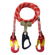 Pelican Rope The Red-3 1/2" 2-in-1 Positioning Lanyard with Aluminum Snaphooks