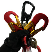 Pelican Rope The Red-3 1/2" 2-in-1 Positioning Lanyard with Aluminum Snaphooks