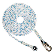 Pelican Rope Vertical Lifeline Assembly 5/8" 3 Strand Composite w/ Hook & Thimble