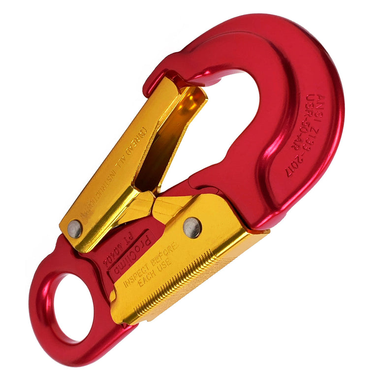 ProClimb 27kN Forged Aluminum Fixed-Eye Snap Hook - Ultra-Lightweight Fall Protection