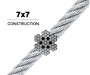 7x7 wire rope